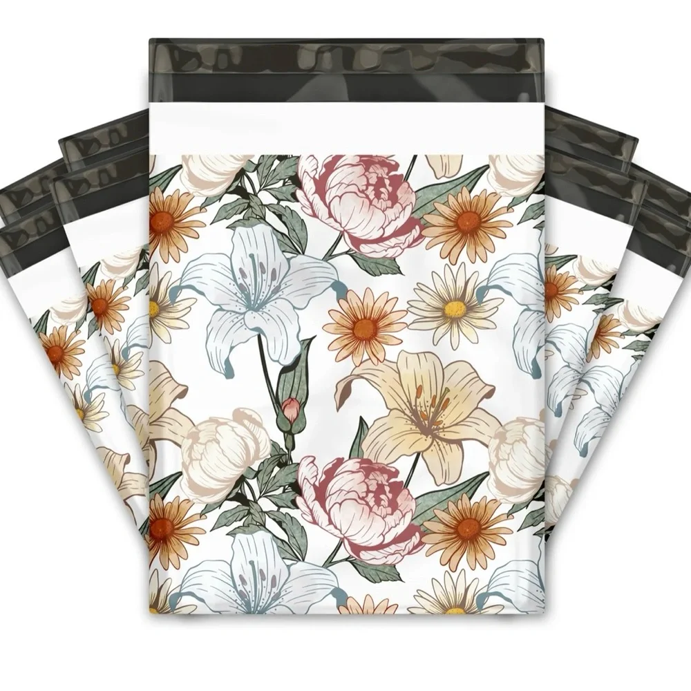 Set of 20 Floral Poly Mailers 10x13 Shipping Bags Boutique Seller Supplies New